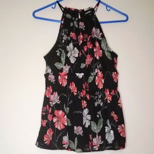 Express Halter Floral Peplum top - XS